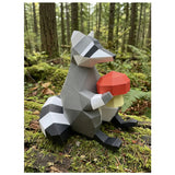 Paper Poly Craft 3D Paper Model DIY Kit - Raccoon