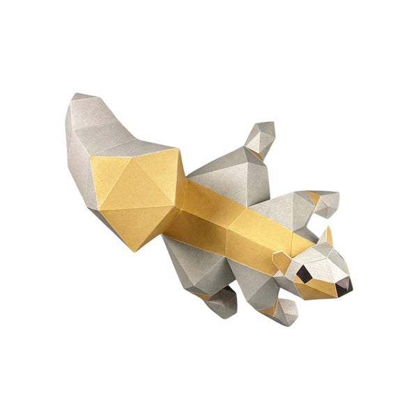 Paper Poly Craft 3D Paper Model DIY Kit - Squirrel
