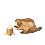 Paper Poly Craft 3D Paper Model DIY Kit - Beaver