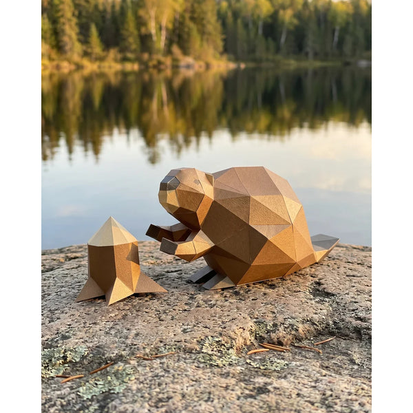 Paper Poly Craft 3D Paper Model DIY Kit - Beaver