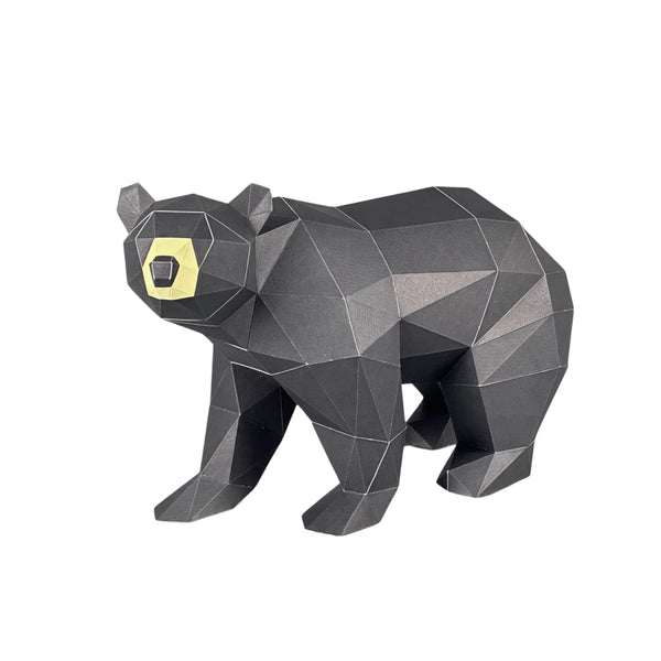 Paper Poly Craft 3D Paper Model DIY Kit - Black Bear