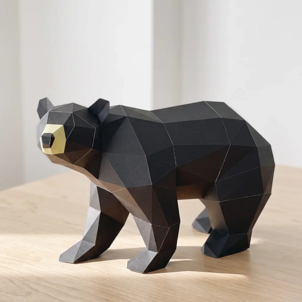 Paper Poly Craft 3D Paper Model DIY Kit - Black Bear