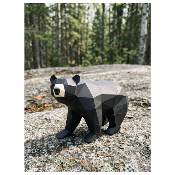 Paper Poly Craft 3D Paper Model DIY Kit - Black Bear