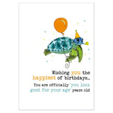 Dandelion Stationery Birthday Greeting Card - Look Good for Age Turtle
