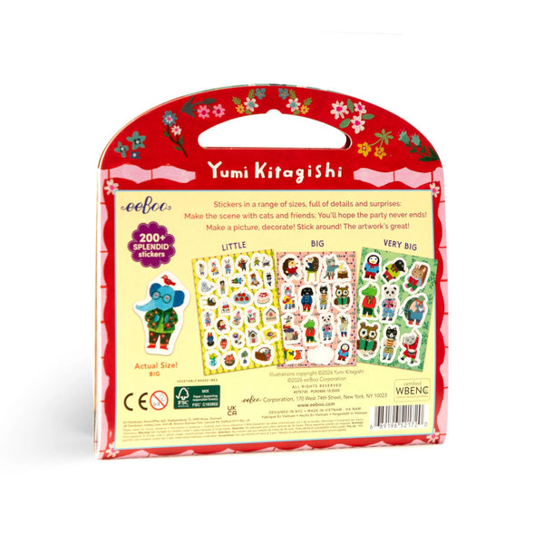 eeBoo Sticker Set - Yumi Kitagishi Cat's Apartment