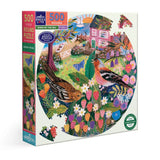 eeBoo 500pc Round Puzzle - Birds By The Sea