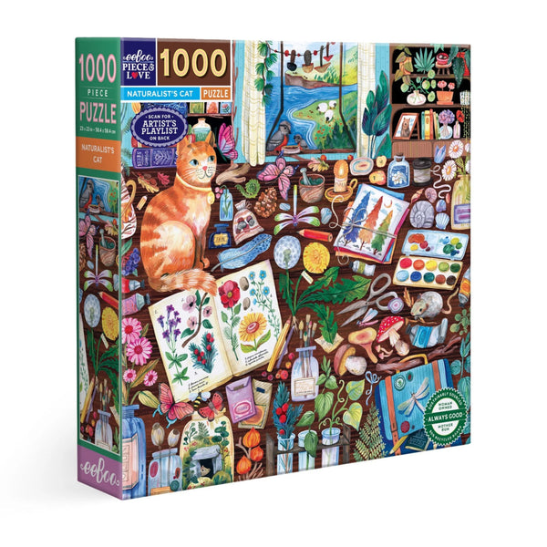 eeBoo 1000pc Puzzle - Naturalist's Cat