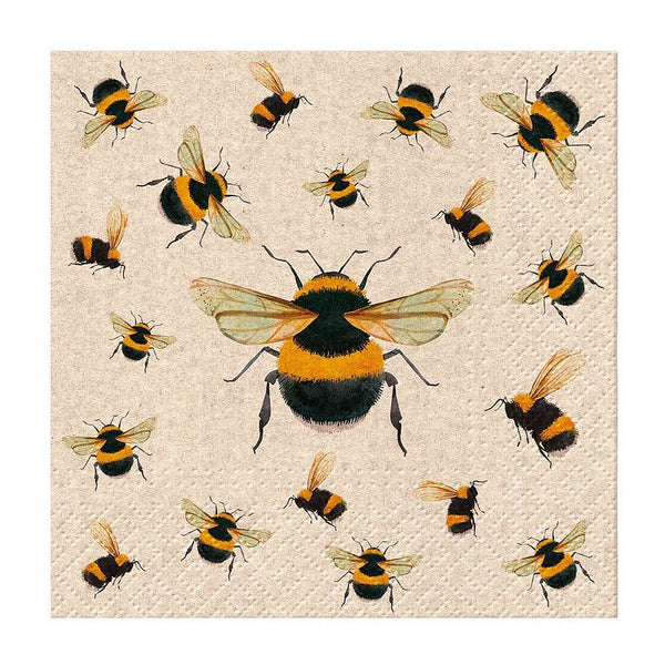 Abbott Beverage Napkins 20pk - We Care Dancing Bees