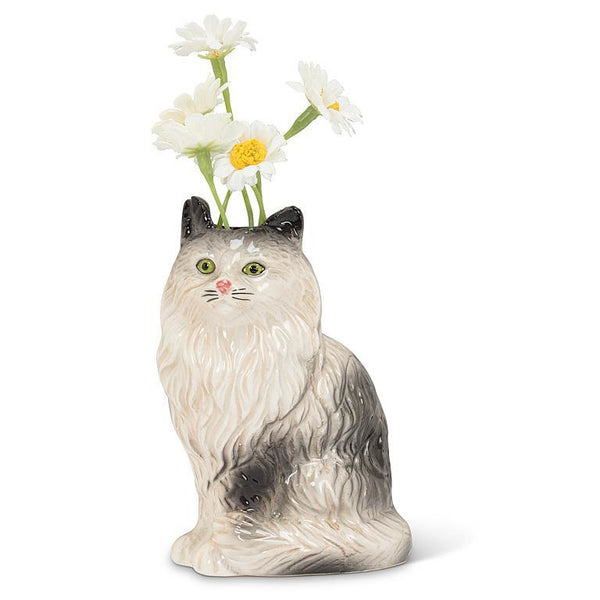 Abbott Ceramic Bud Vase - Sitting Persian Cat