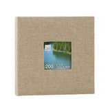 Kiera Grace Photo Album 200 Pockets 4"x6" Beige Linen