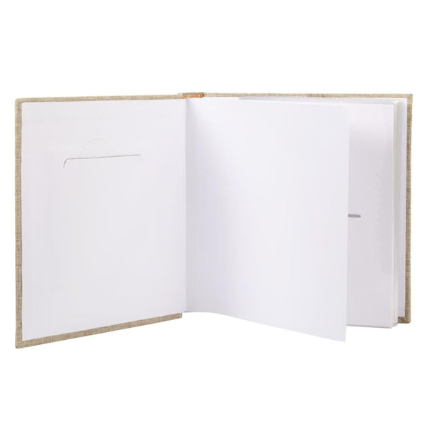 Kiera Grace Photo Album 200 Pockets 4"x6" Beige Linen