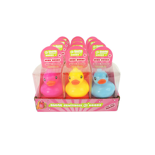 Toysmith Fidget Toy Sugar Skwisheez - Neon Duck, Assorted