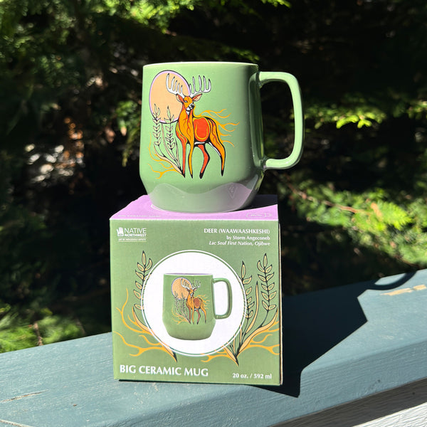 Native Northwest Ceramic Mug 20oz - Deer