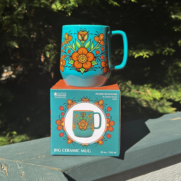 Native Northwest Ceramic Mug 20oz - Prairie Beadwork