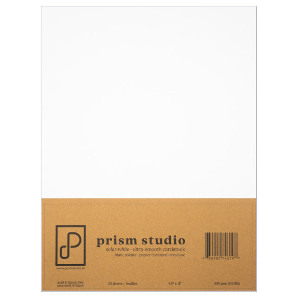 Prism Studio Cardstock 8.5" x 11" 25pk Ultra Smooth Solar White