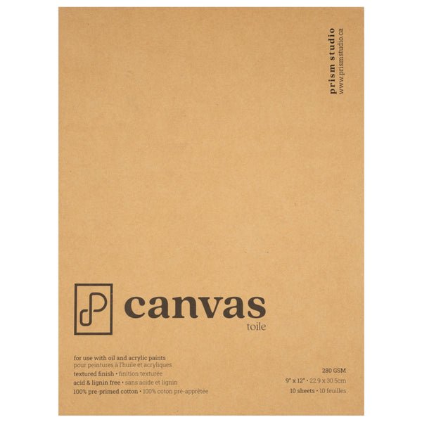 Prism Studio 9x12 Pre-primed Canvas Pad