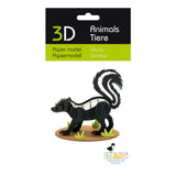 Fridolin 3D Animals Paper Model - Skunk