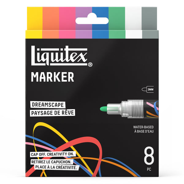 Liquitex Paint Marker Set 8pk, 2mm - Dreamscape
