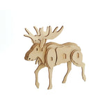 Flip Toys Wooden 3D Animal Model - Moose