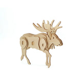 Flip Toys Wooden 3D Animal Model - Moose
