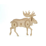 Flip Toys Wooden 3D Animal Model - Moose