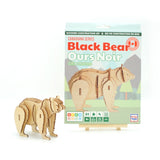 Flip Toys Wooden 3D Animal Model - Black Bear