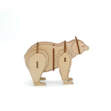 Flip Toys Wooden 3D Animal Model - Black Bear
