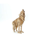 Flip Toys Wooden 3D Animal Model - Wolf