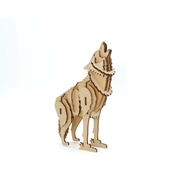 Flip Toys Wooden 3D Animal Model - Wolf