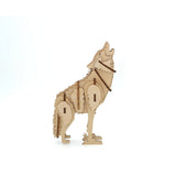 Flip Toys Wooden 3D Animal Model - Wolf