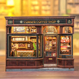 Cutebee DIY Miniature House Kit - Corner Coffee Shop