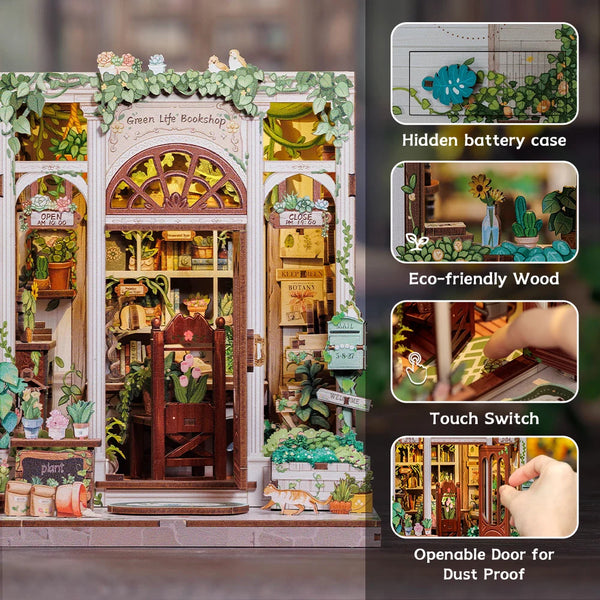 Cutebee DIY Miniature House Kit - Green Life Bookshop