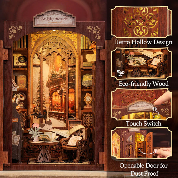 Cutebee DIY Miniature Book Nook Kit - Bookshop Memories
