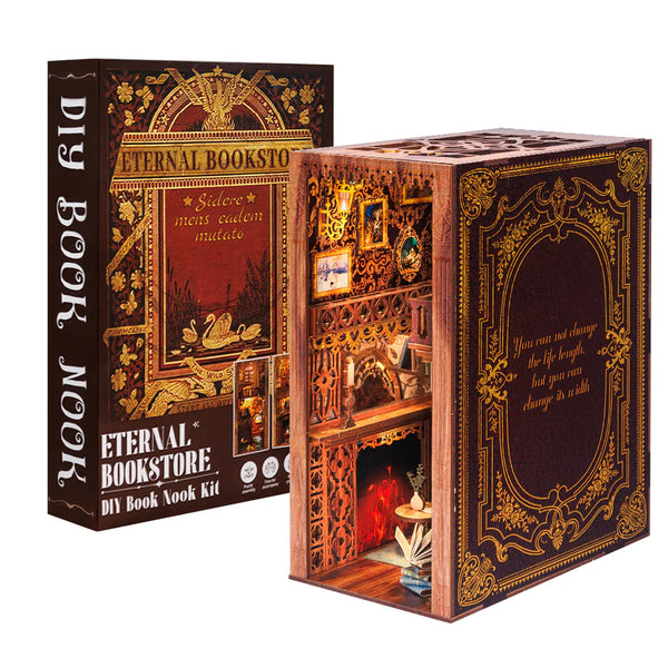Cutebee DIY Miniature Book Nook Kit - Eternal Bookstore