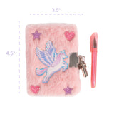 Great Pretenders Mini Plush Locked Journal & Pen - Amazing Alicorn