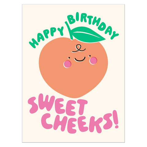 Art File Birthday Greeting Card - Sweet Cheeks Peach