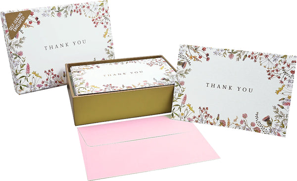Peter Pauper Press Notecards 14pk - Wildflowers Thank You Notes