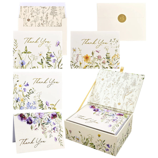 Peter Pauper Press Thank You Notecards 20pk Wildflowers Assortment
