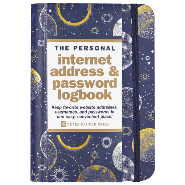 Peter Pauper Press Internet Password Logbook - Cosmos