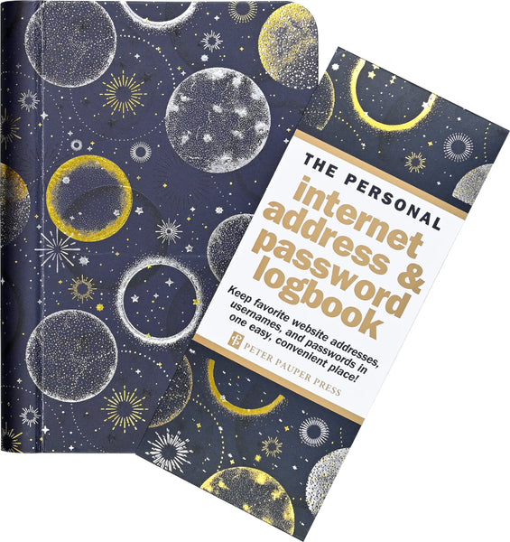 Peter Pauper Press Internet Password Logbook - Cosmos