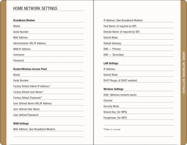 Peter Pauper Press Internet Password Logbook - Cosmos