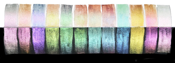 Peter Pauper Press Studio Iridescent Watercolour Paint Set - Chameleon (12 Colours)