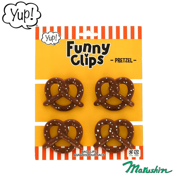 Yup! Supermarket Bag Clip Set of 4 - Pretzels