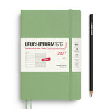 Leuchtturm1917 2027 Agenda - Weekly, B6+ Paperback, Sage