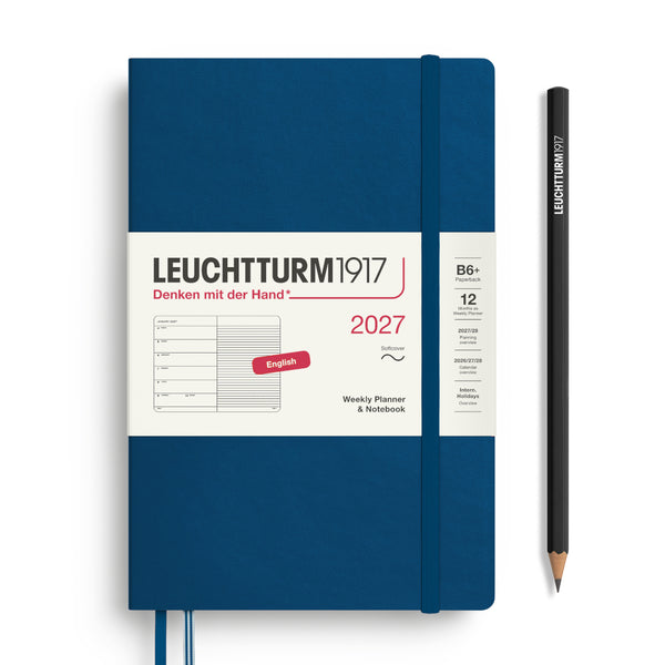 Leuchtturm1917 2027 Agenda - Weekly, B6+ Paperback, Indigo