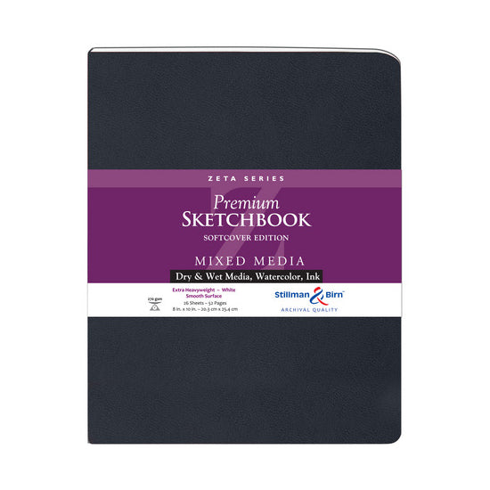 Stillman & Birn Mixed Media Soft Cover Sketchbook, Smooth 270gsm, 8x10