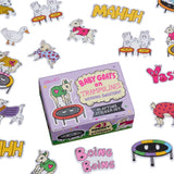 Blue Q Playtime Sticker Set - Baby Goats On Trampolines Wearing Sweaters