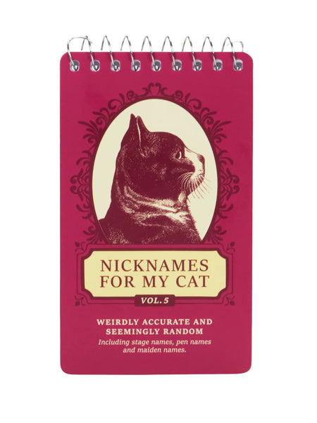 Blue Q Blank 3" x 5" Top-Coil Notebook - Nicknames For My Cat