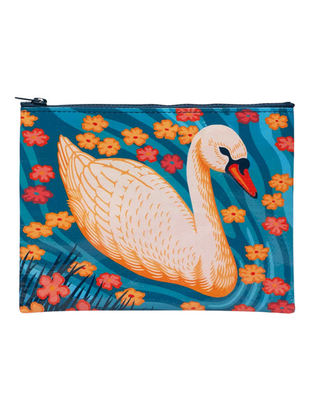 Blue Q Recycled Zipper Pouch - Swan