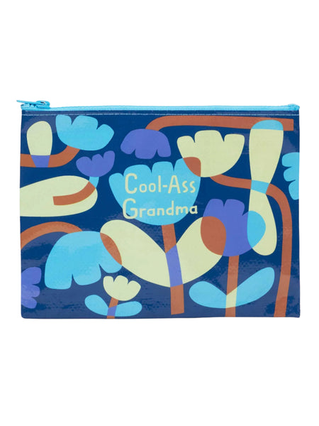 Blue Q Recycled Zipper Pouch - Cool Grandma